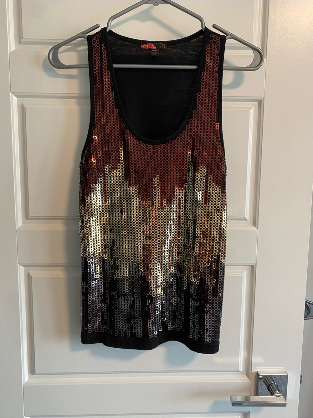 $8 Bundle Item - or Buy Now Black, Gold & Copper Sequin Ombre Tank